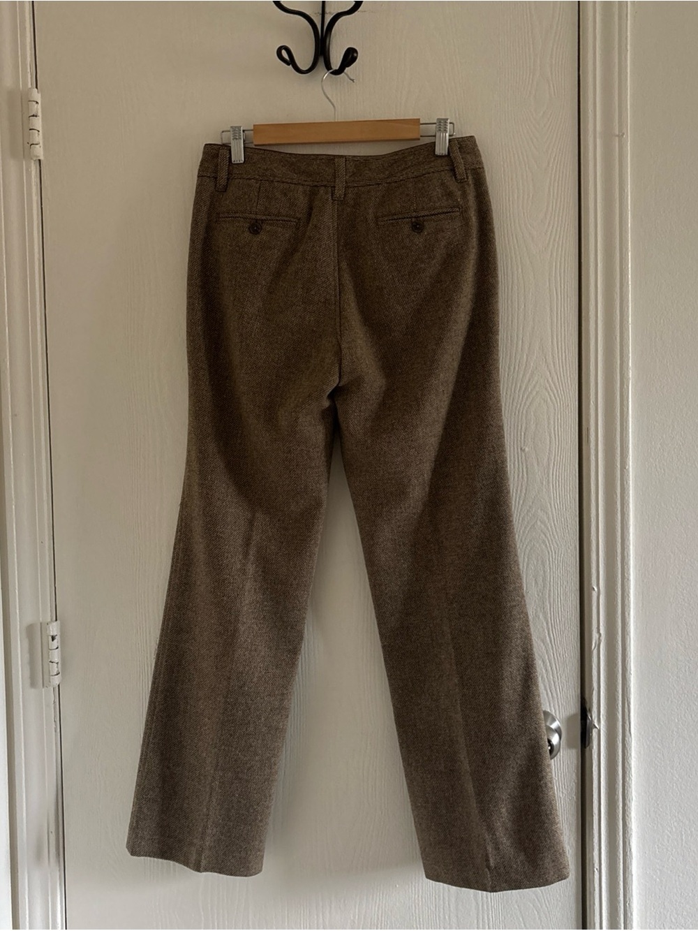 Eddie Bauer Wool Blend Dress Pants Size 4 Brown Career Office Stretch - Picture 4 of 9